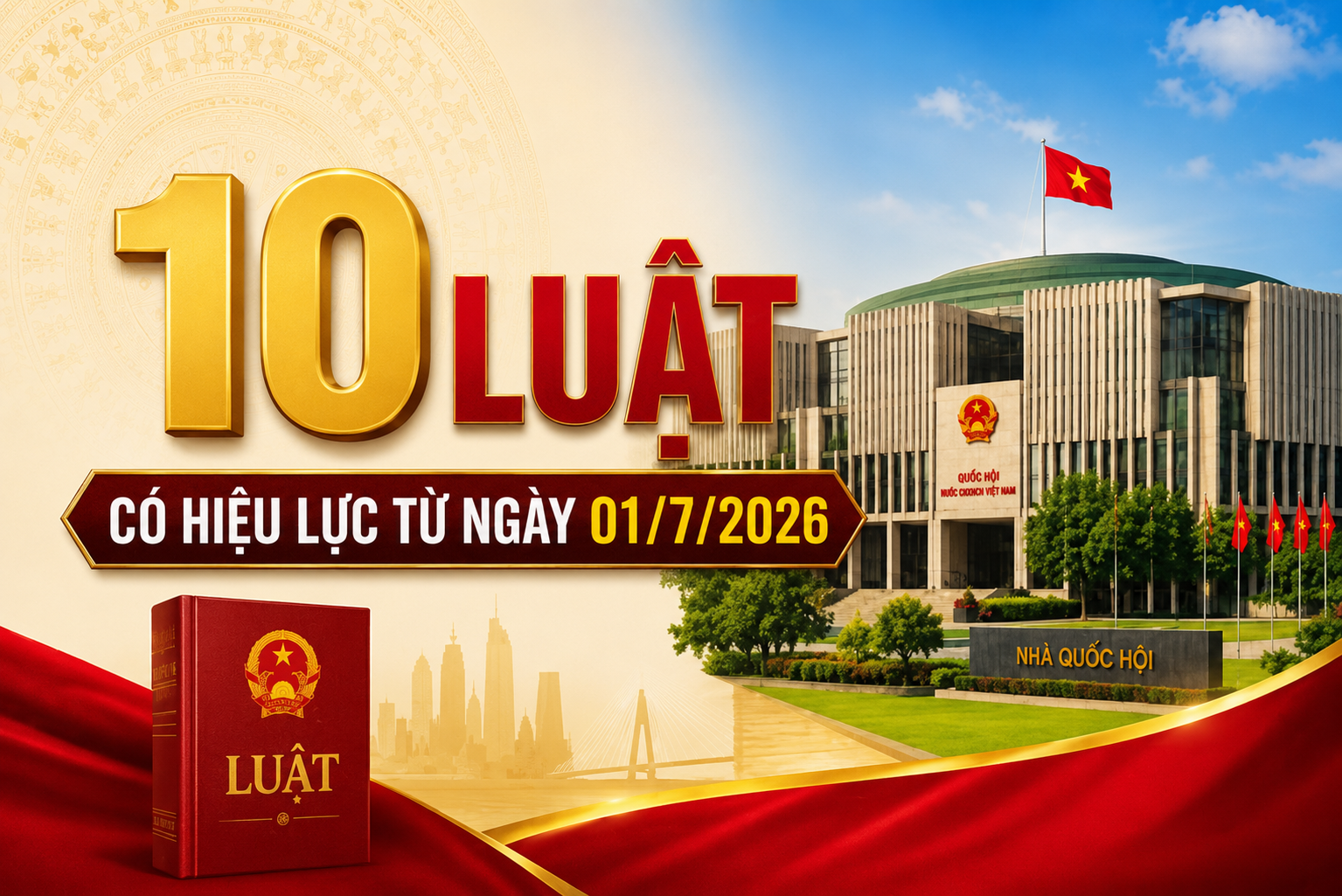 📢 Văn bản quy phạm pháp luật có hiệu lực từ ngày 01/7/2026